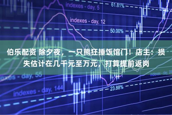 伯乐配资 除夕夜，一只熊狂捶饭馆门！店主：损失估计在几千元至万元，打算提前返岗